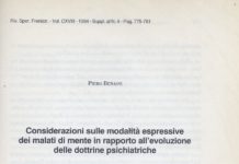 Piero Benassi Considerazioni sulle modalità espressive dei malati di mente in rapporto all'evoluzione delle dottrine psichiatriche
