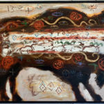 kelly moore artista frontiera americana arte primitiva primitivismo indiani pellerossa cow boy bisonti praterie ovest west